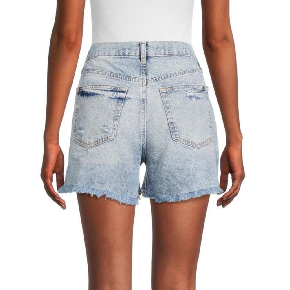 Free People Maggie Mid Rise Distressed Denim Shorts - Picture 2 of 9